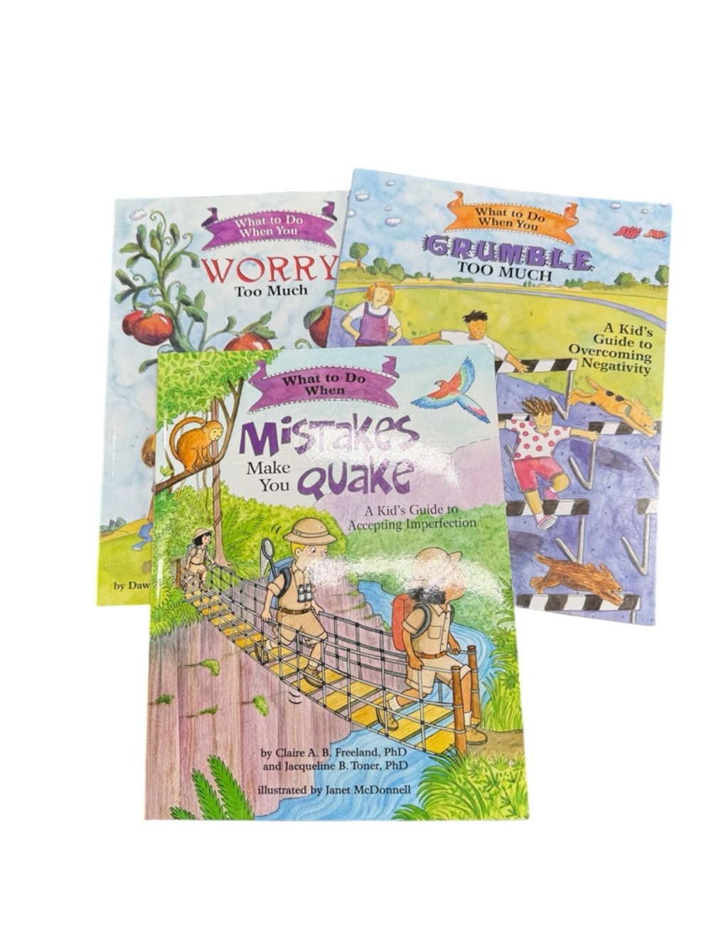 What To Do When Books Kids Anxiety Worry Grumble Mistakes CBT Therapy Guides
